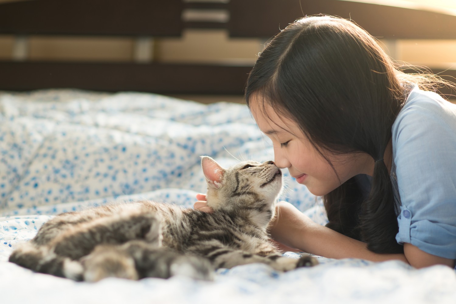 Child with Cat and Dog